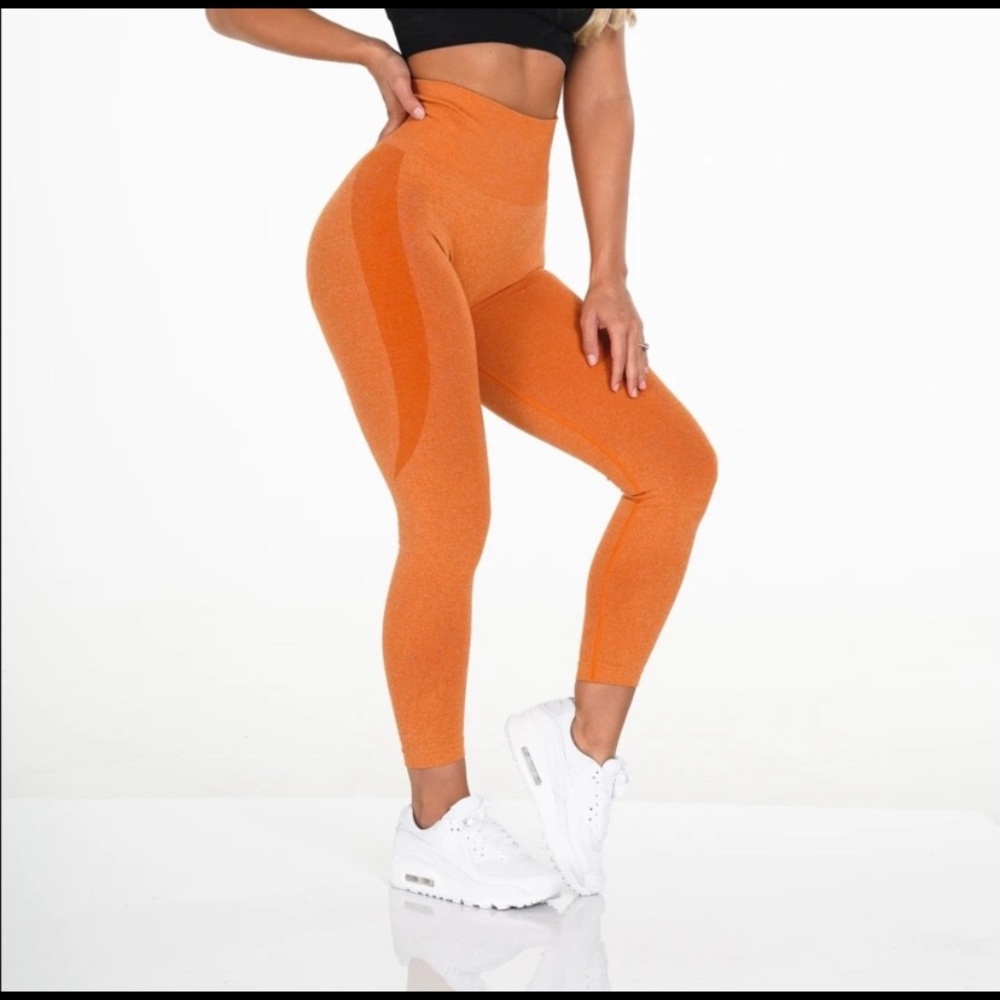 Orange NVGTN contour leggings